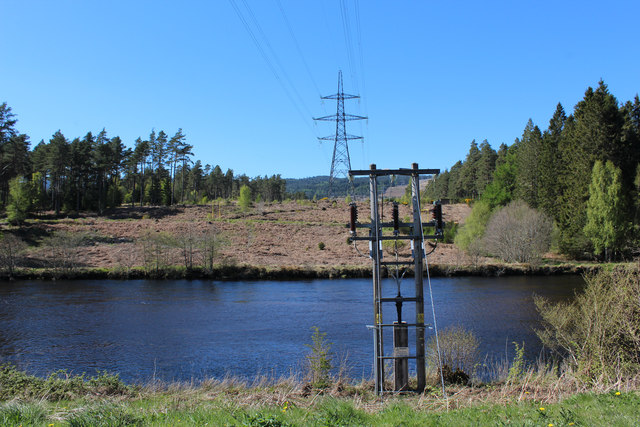 Electricity Pylons crossing the River Oich
