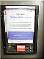 TQ3081 : BT Notice inside KX100 Plus Telephone Box in High Holborn by David Hillas