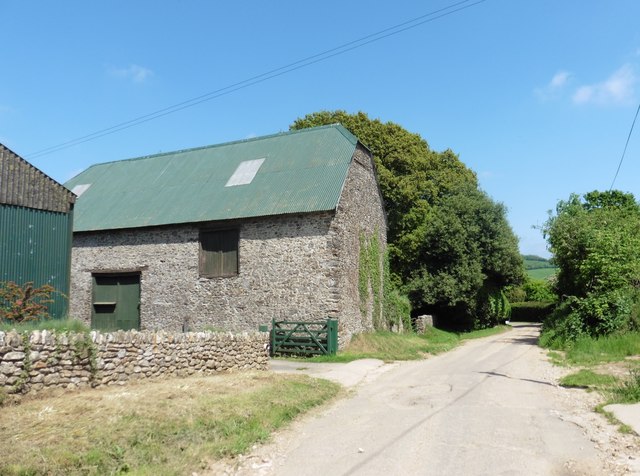 Stone barn at Broadhayes Farm