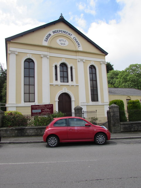 East side of Saron Congregational Church, Park Row, Tredegar