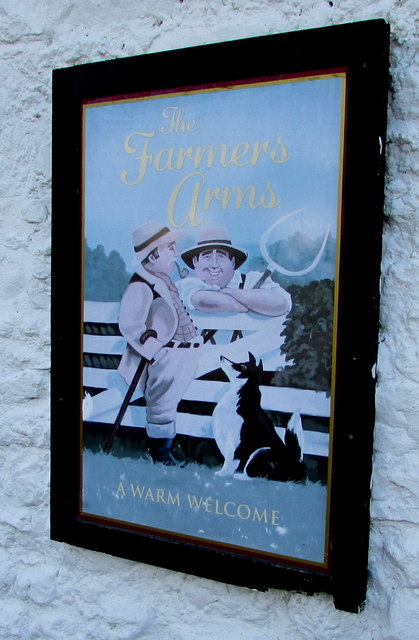 Farmers Arms name sign, Nottage, Porthcawl