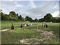 SJ8165 : Cross-country start box at Somerford Park Horse Trials by Jonathan Hutchins