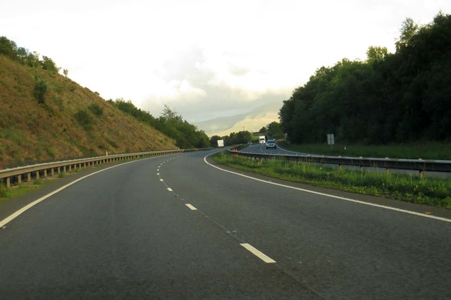 The A55 heading east