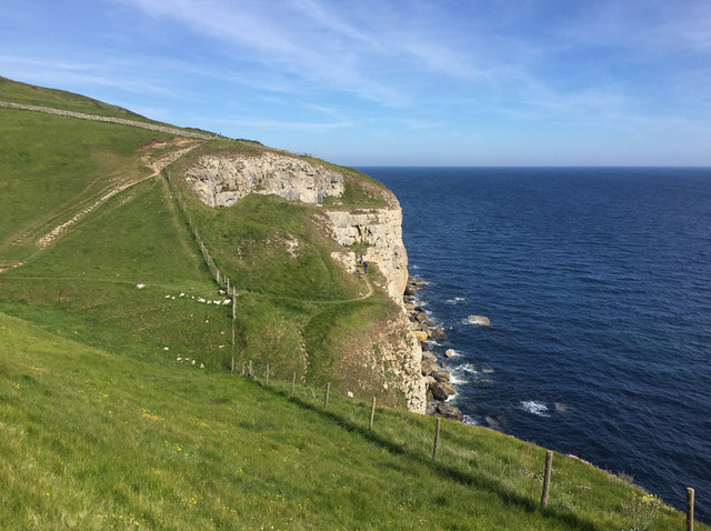 The South West Coast Path approaching Blackers Hole