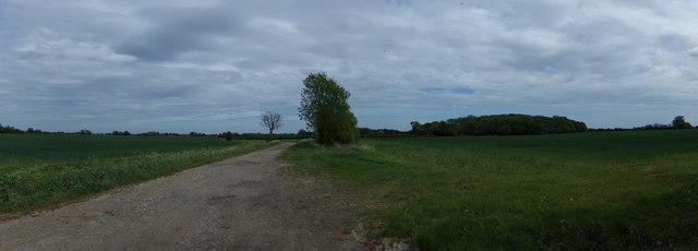 Panorama of Kelsale farmland