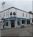 O2 mobile phone shop on a Bridgend town centre corner