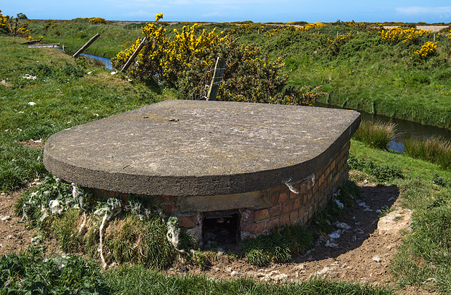 Mid Wales WWII defences: RAF Morfa (Tywyn) - pillbox (1)
