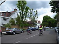 Cyclists in East Sheen Avenue