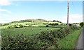 Drumlins forced against the foothills of the Slieve Croob range