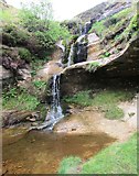 NO1905 : Waterfall at head of Glenvale, Lomond Hills by Bill Kasman