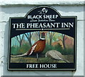 Sign on the Pheasant Inn, Harmby