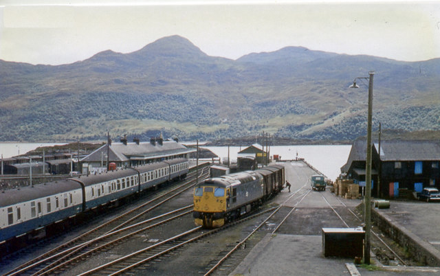 Kyle of Lochalsh terminus and pier, 1973