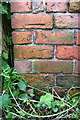 Benchmark on barn beside A684