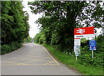 ST9897 : Access road to the east side of Kemble railway station by Jaggery