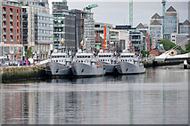 O1734 : French Naval Ships in the River Liffey by David Dixon