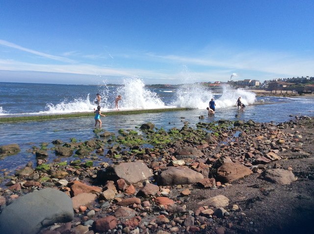 Fun in the Waves at East Beach Dunbar