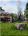 Patch girls statue in Tredegar town centre