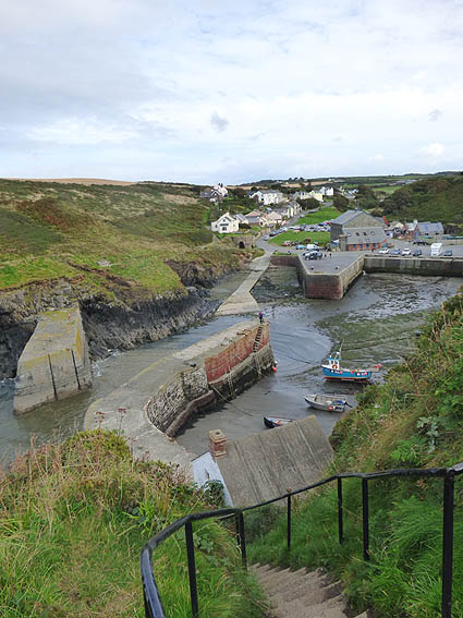 Porthgain harbour from above west quay