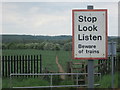 ?Stop, look, listen? sign