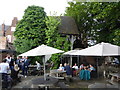 Beer garden at the rear of the Nags Head on Wyle Cop in Shrewsbury