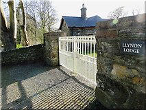 SH3384 : Gateway to Llynon Lodge and Llynon Hall by Neil Theasby