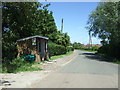 Bus stop and shelter on Ashwell Road, Bygrave