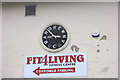 Clock on Fit4Living centre, Rhymney