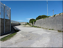 SY7072 : Coast Path beside HM Portland Young Offender Institution by Gareth James