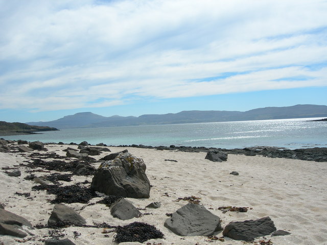 Coral beach with MacLeod's table in the background