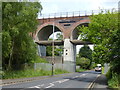 Railway viaduct crossing Scotter Road in Scunthorpe