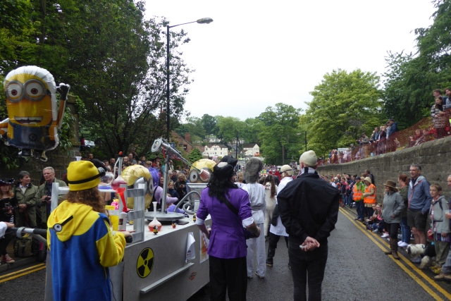 Bed Race procession on Bond End
