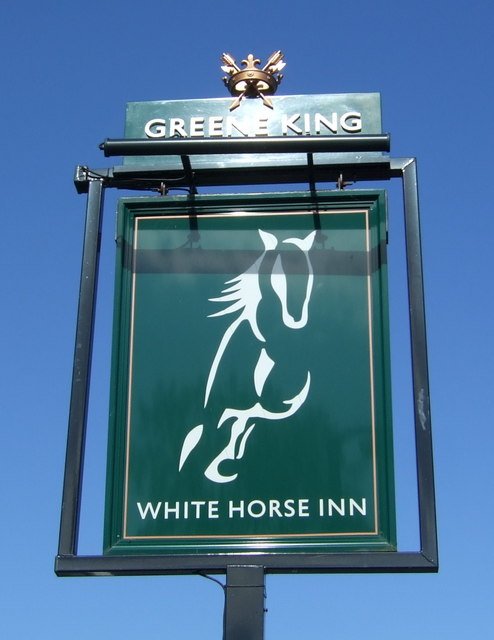 Sign for the White Horse Inn, Barton