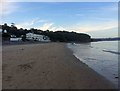 Saundersfoot beach at dusk