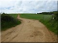 SP3237 : Farmland track by Philip Halling