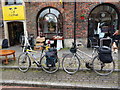 Bikes outside the Dogs Trust charity shop, in Marlborough