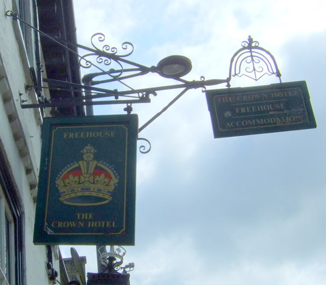 Signs for the Crown Hotel, Downham Market