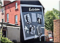 "Entertain" mural, Templemore Avenue, Belfast (June 2017)