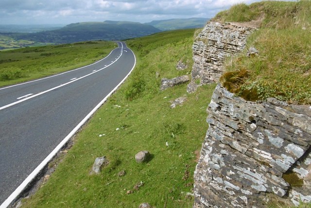 Decorative roadside rocks