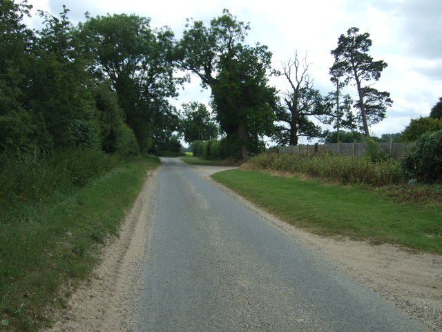 Minor road near Grange Farm, Hilborough
