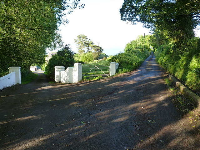 Torcoed Fawr gateway and the lane to White Hall