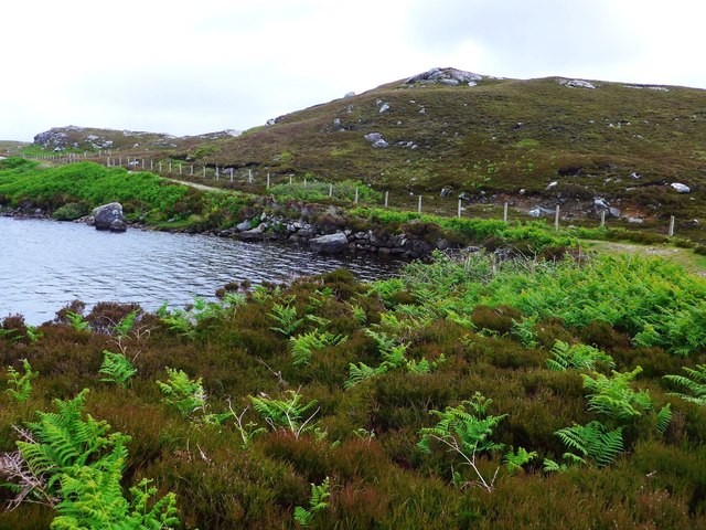 Small causeway between two lochs