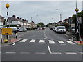 Zebra crossing at the southwest end of Tweedsmuir Road, Tremorfa, Cardiff