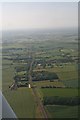 Railway southwards towards Little Bytham: aerial 2017