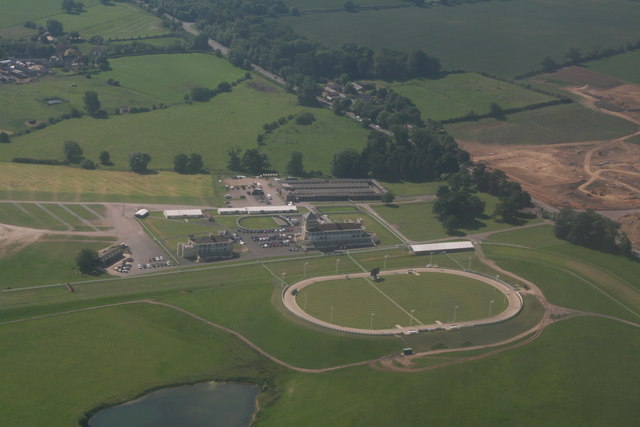 Towcester Racecourse and Greyhound Track: aerial 2017
