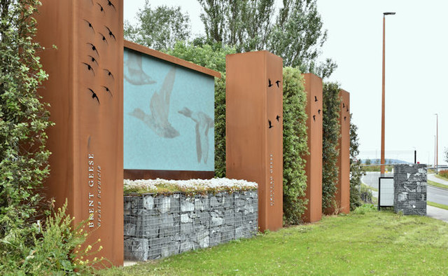 Entrance sculpture, the Giant's Park, Belfast (June 2017)