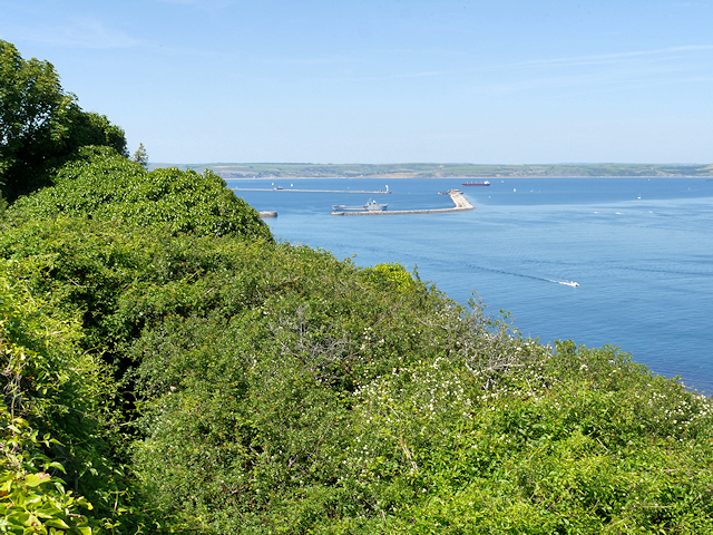View from Grove towards Portland Harbour