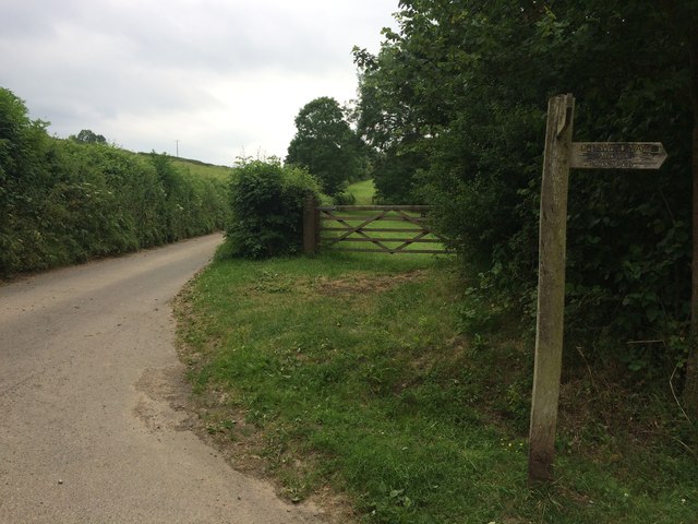 Cotswold Way Path and Road Junction