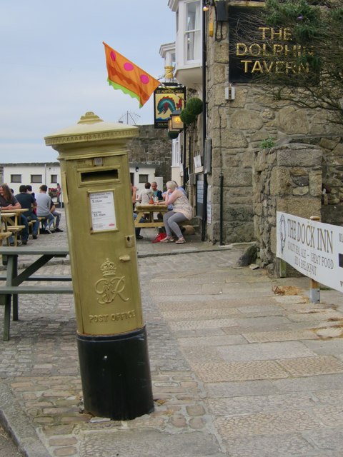 Gold Post Box, Quay Street