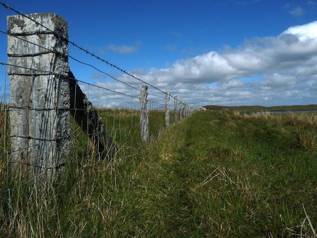 Fence by Loch a' Labhair, Isle of Lewis