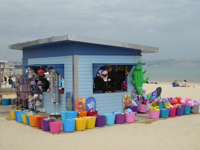 Sales stall on beach, Weymouth